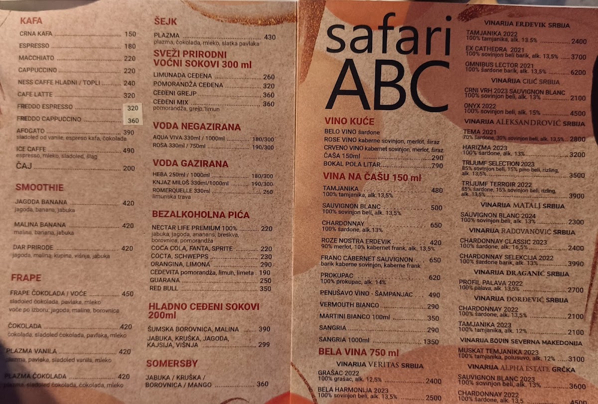 Menu Safari Cafe Pizzeria-5