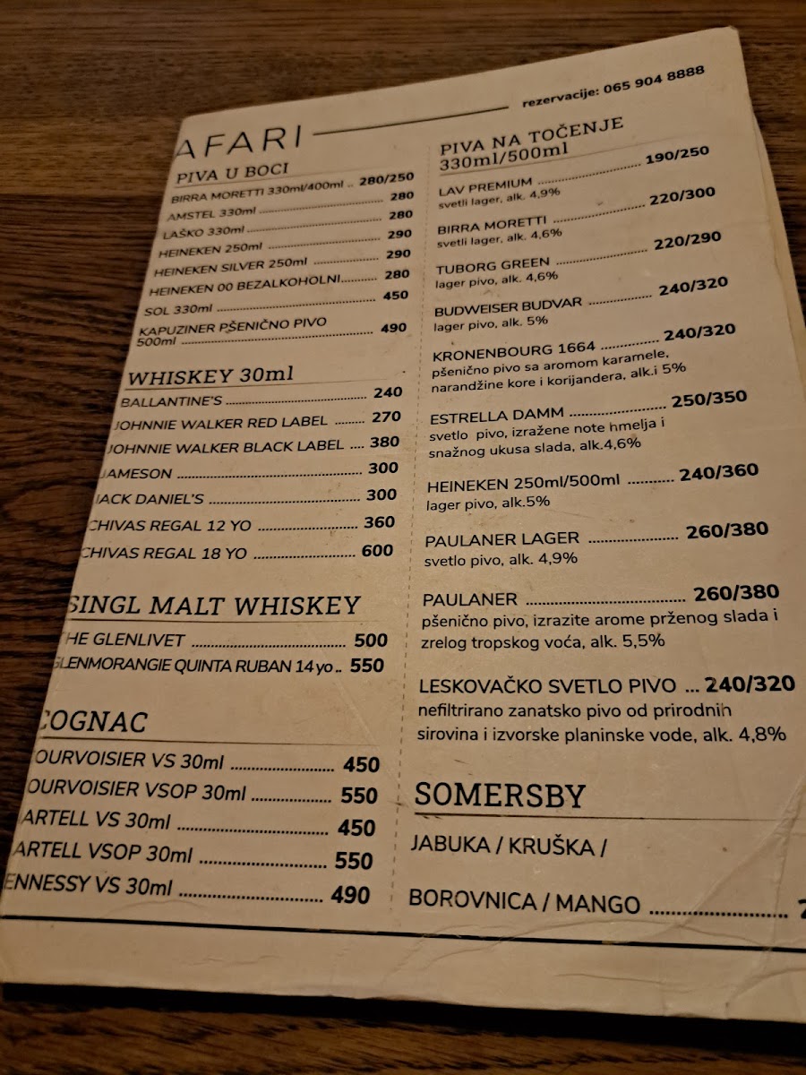 Menu Safari Cafe Pizzeria-6