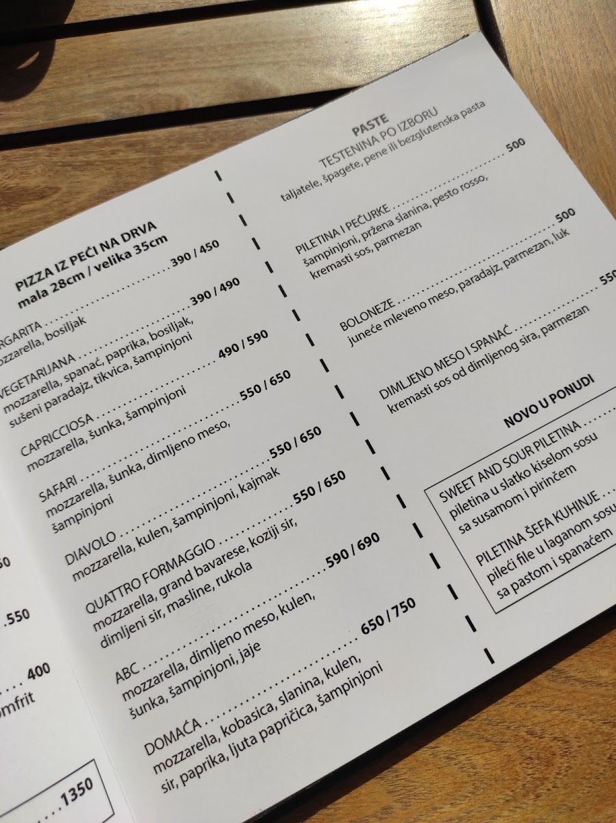 Menu Safari Cafe Pizzeria-8